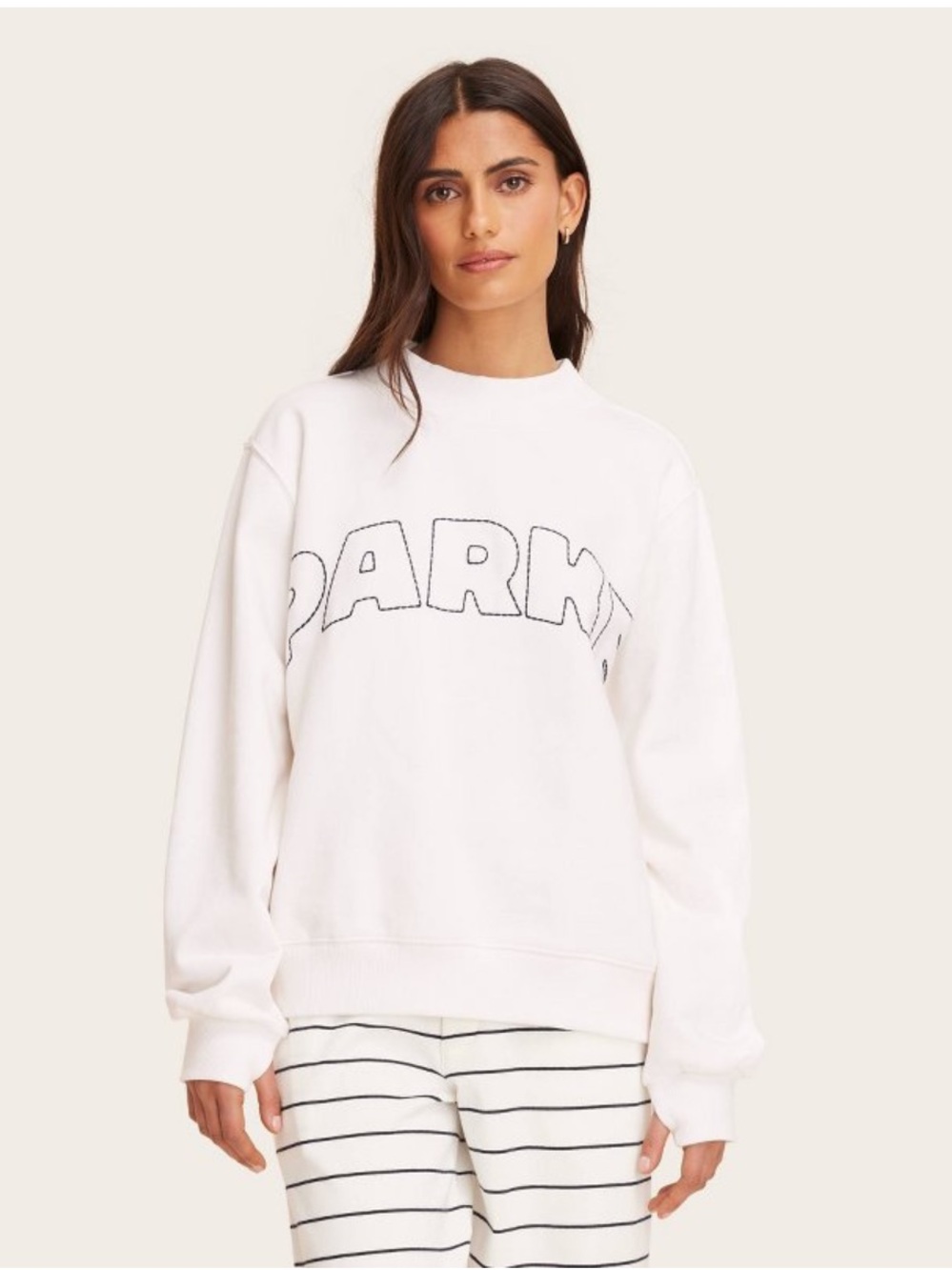 Parke x Target Mockneck Pullover Sweatshirt Cream - Picture 4 of 6